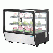 Vitrine de comptoir positive Série G carrée noire 120L - Polar - PG003_2
