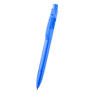 Stylo bille transparent en plastique RPET - encre bleue - couleur bleu - 8g_2