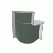 Banque d'accueil compacte WAVE avec accès PMR - MDD - Droite, Vert bouteille mat_3