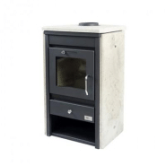 Sedan - Poêle à bois en pierre de Champagne - GF Flam - 9 kW - Chauffage d'appoint compact avec bûcher_2