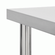 Vidaxl table de travail de cuisine avec roues 60x60x85 cm inox 51633_2