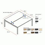 Bureau Bench 2 personnes Ogi U - MDD - 120, Blanc, Blanc, Non_2