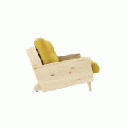 Canapé 3 places convertible Indie - Style scandinave - Futon miel - Couchage 130x190 cm - Karup - Pin massif_2