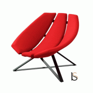 Fauteuil Radar - Softline - Feld Rouge 588