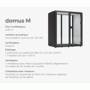 Cabine acoustique 2 personnes Domus M - Mobel Linea - Gris anthracite , Gris_2