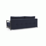 Innovation Living - Canapé convertible design Bifrost Deluxe 155x200 cm - Tissu Mixed Dance Blue avec accoudoirs bois_2