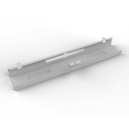 Passe-câble horizontal en acier inoxydable - Dimensions 80 x 12,5 x 7,5 cm - Jusqu'à 30 câbles - 3 points de fixation_2