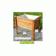 Bac à fleurs en bois sur pieds . Bac à plantes de 90cm x 50 - d-papy-bp90x50_2