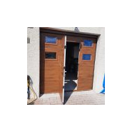 Porte sectionnelle industrielle sur mesure avec panneau vitré - Série Top-Line - Personnalisation et design unique_2