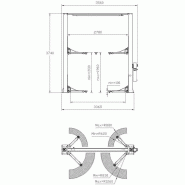 Élévateur de voiture 2 colonnes 4 tonnes en arc 220v_2
