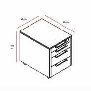 Caisson mobile exécutif Status - MDD. - Noyer_2