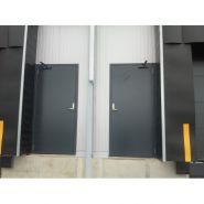 Porte de chambre froide coulissante - isodoc - en acier galvanisé, prélaqué polyester_2