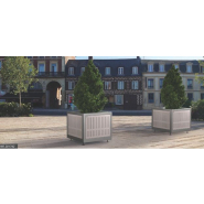 Bac à palmier SILAOS - tout acier, acier et bois, acier et plastique recyclé - design harmonisé pour espaces verts_2