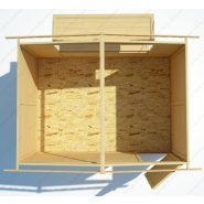 Chalet de Noël pliable en bois massif Gardy Shelter - 332x237cm - 7,87m² - Réf 3786 - Epicéa massif, montage en 5 minutes_2