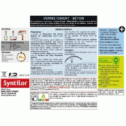 Vernis ciment intérieur / extérieur SYNTILOR - incolore satiné 2.5 L - protection et imperméabilisation des sols en béton_2