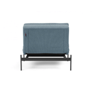 Fauteuil lit design convertible DUBLEXO Lauge Soft Indigo - 90x115 cm - Pieds métal noir - INNOVATION LIVING_2