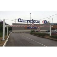 Poutre pivotante manuelle - Portique limiteur de hauteur en acier robuste 200x200 mm - Hauteur 2,20 m_2