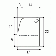 Bordure T3 biaise 100 cm