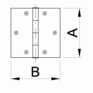 Charnière 63x63 zinguée forme carrée - 1paire - 2pcs_2