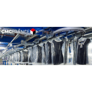 Convoyeur aérien modulable pour blanchisserie et pressing