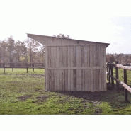 Abri de stockage en bois traité autoclave classe IV - Toiture bac acier galvanisé - Ossature robuste et ancrage avec platine_2