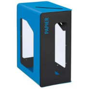 Borne de tri sélectif 90L Vigipirate sans serrure - Façade Grise - CUBATRI_2
