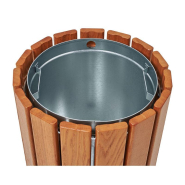 Corbeille Cologne 60 litres - bois exotique, finition chêne clair ou acajou - Réf : 208063.Chec_2