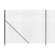 Vidaxl clôture en treillis métallique avec bride anthracite 1,6x25 m 154300_2