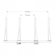 Grappin à balles rectangulaire - Pince agricole multi-usage avec double vérin pour chargeuse, tracteur et télescopique_2