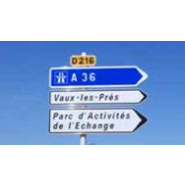 Panneau directionnel à dos ouvert en aluminium - Gamme FAUVETTE - implantation urbaine et rurale_2