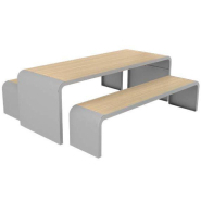 Table Pique Nique New York Métal/Compact HPL Lames_2