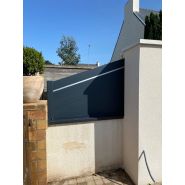 Clôture en aluminium Myclôture - Lames 125 mm ajustables - Hauteur 640 à 2350 mm - SKU: N/A_2