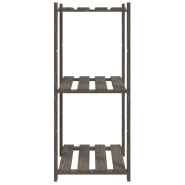 Vidaxl support de rangement à 3 niveaux gris 60x38x90 cm bois de pin 373387_2