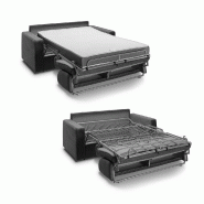 Canapé convertible express Midnight Amore 140cm - Matelas 16cm - Velours gris anthracite - 3 places - Fabrication italienne_2