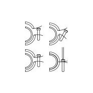 72176 - Colliers de fixation Bene Inox - Diamètres 11 à 141 mm - Acier zingué avec protection isophonique EPDM et résistance au feu_2