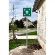 Panneau point de rassemblement après évacuation CE004 - signalisation de sécurité, anti-UV et rétroréfléchissant_2