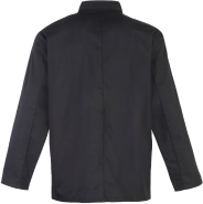 Veste de cuisine manches longues à boutons pression - PR665 - Col mao, lavage industriel et tissu twill_2