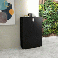 Armoire de rangement avec portes battantes TAK - Mobel Linea - Noir_2