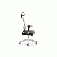 Fauteuil ergonomique Waldo Air en cuir - mécanisme synchrone, support lombaire réglable et appui-tête ajustable_2