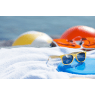 Lunettes de soleil en plastique - protection UV400 - couleur jaune - 20g_2