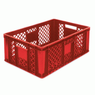 Bac euro ajouré couleur - 190408 – Rouge - 600 x 400 x 90 mm_2