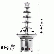 Fontaine à chocolat inox avec 6 étages - 84 cm | Qdm - SBCH6_2