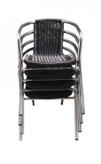 Lot de 6 fauteuils empilables - Noir - UDINE_2