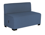 Canapé 2 places - Coloris variés - Structure bois - Revêtement tissu 100% Polyester_2