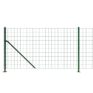 Vidaxl clôture en treillis métallique avec bride vert 0,8x25 m 154168_2