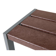 Banquette en plastique recyclé et acier Silaos - Design tendance et écologique, longueur 1800 mm_2