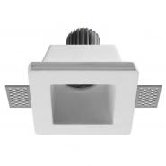 Spot encastré carré en plâtre Len - 3000K - 734 lumens - Blanc - Peignable - Marque Indeluz_2