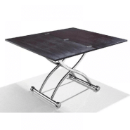 Table basse High and Low blanche - relevable et extensible - petite taille compacte_2