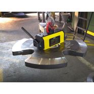 Aimant de levage 2000kg - maniement à deux mains via levier avec blocage de sécurité - Elift Série Assfalg_2