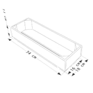 Caisse en bois aromatique H1 - L18 x H11 x P54 cm - 6 coloris de lasure disponibles_2
